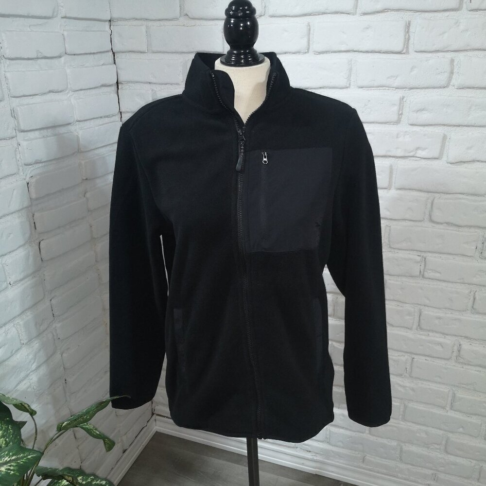 NWOT Telluride Clothing Co. Men's Size Small Full Zip Black Fleece Jacket
